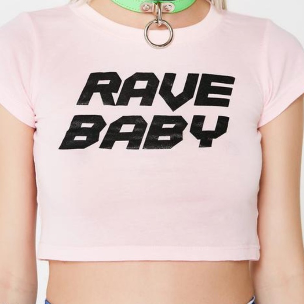 Dolls Kill Rave Baby Tee - Picture 2 of 4